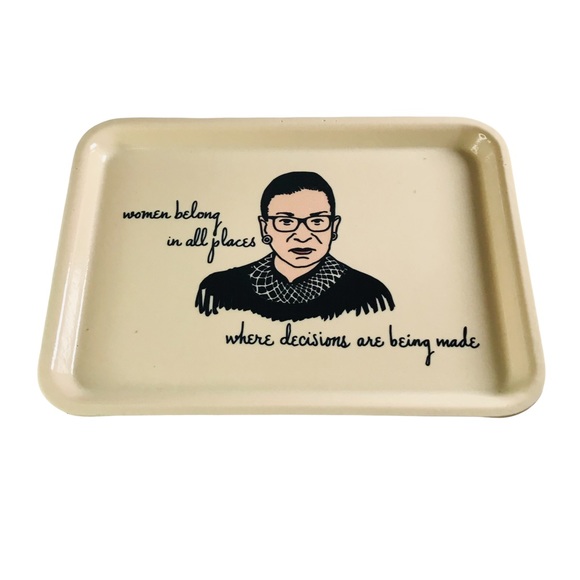 RUTH BADER GINSBURG CAMBRO MINI TRAY CAMTRAY MADE IN USA JEWELRY TRINKETS - Picture 3 of 5